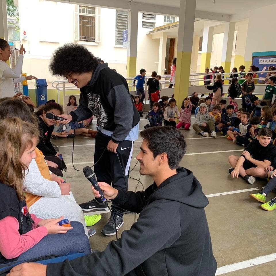 Oficina de beatbox em colégio de São Paulo